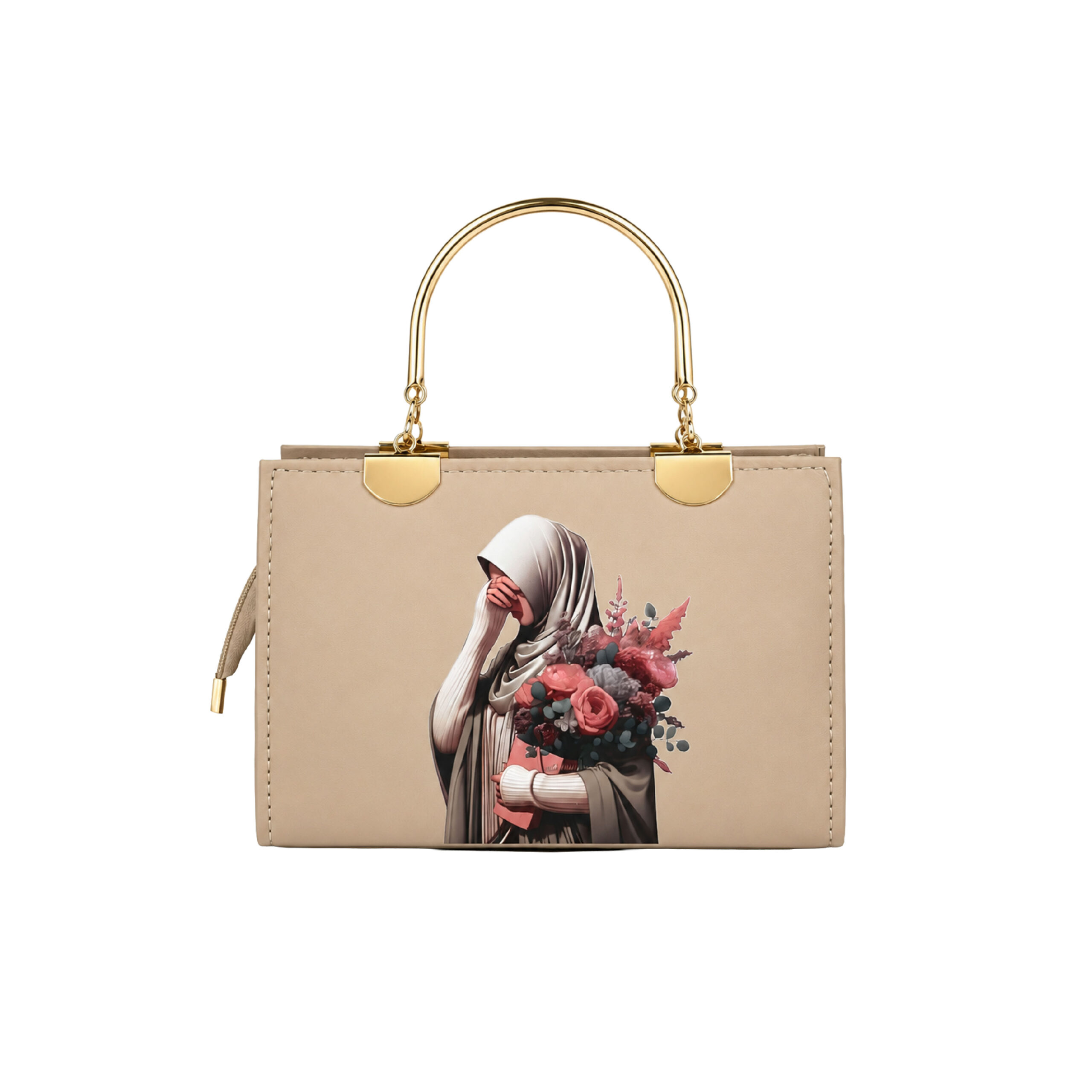 Floral Grace Structured Handbag