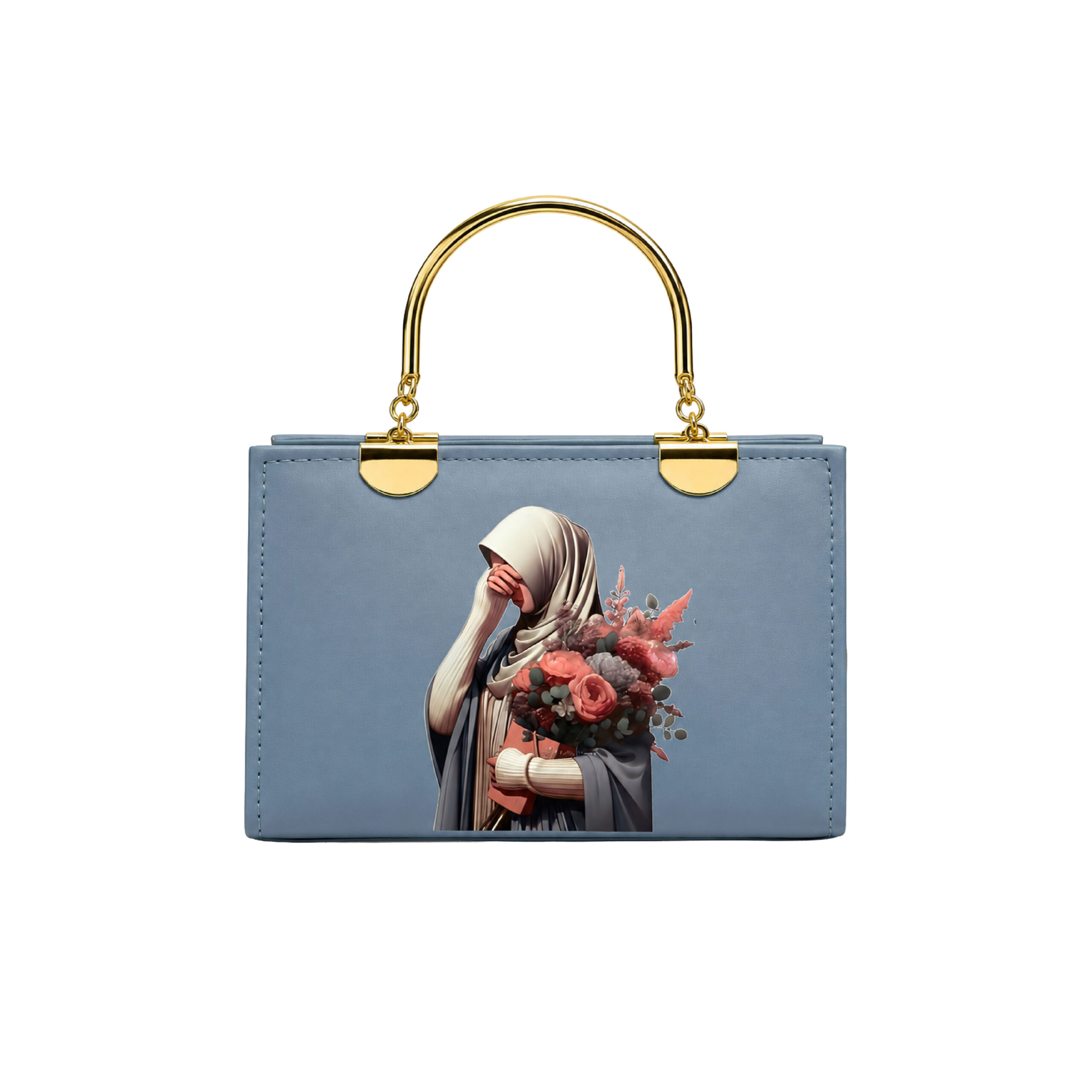 Floral Grace Structured Handbag