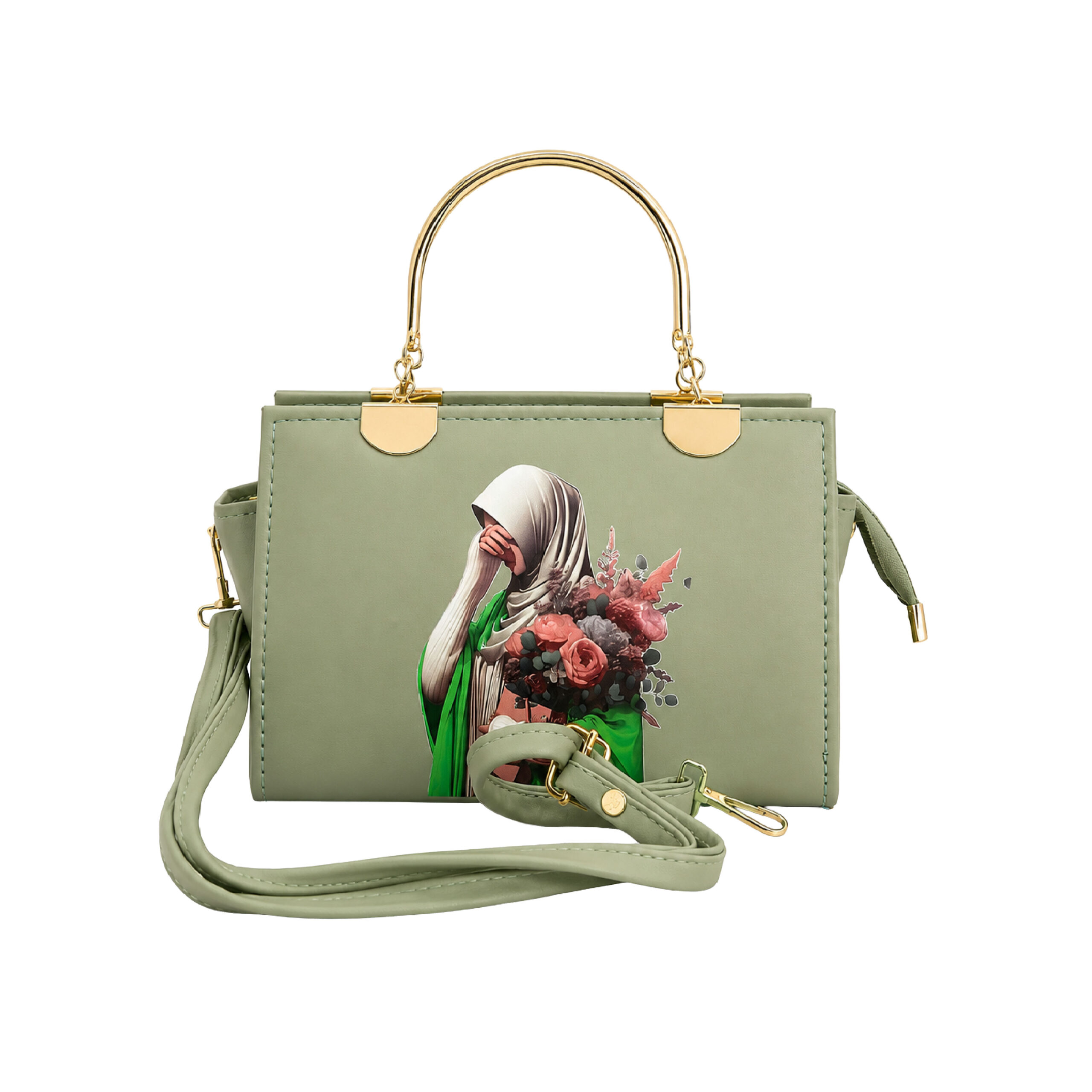 Floral Grace Structured Handbag