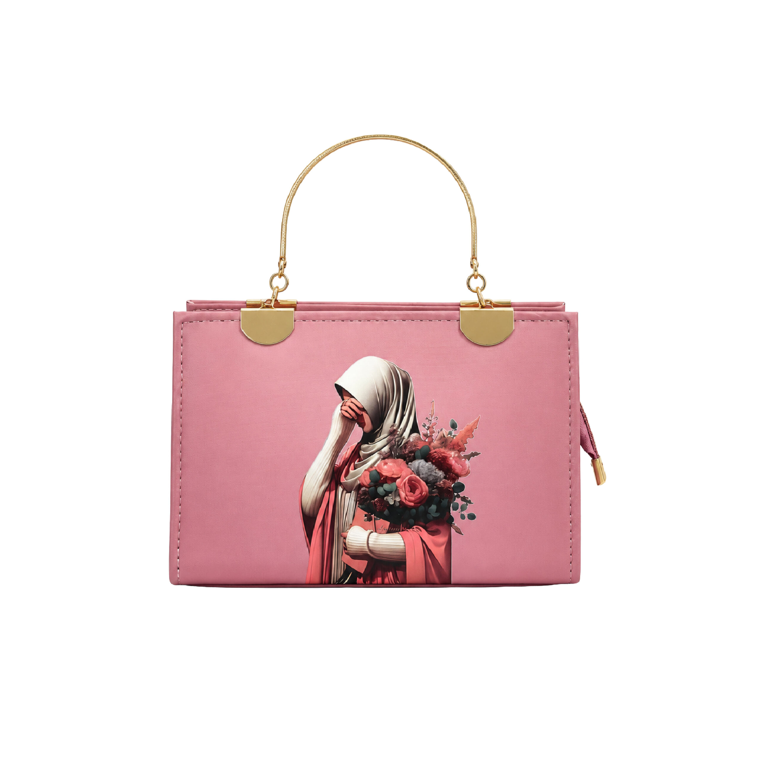 Floral Grace Structured Handbag