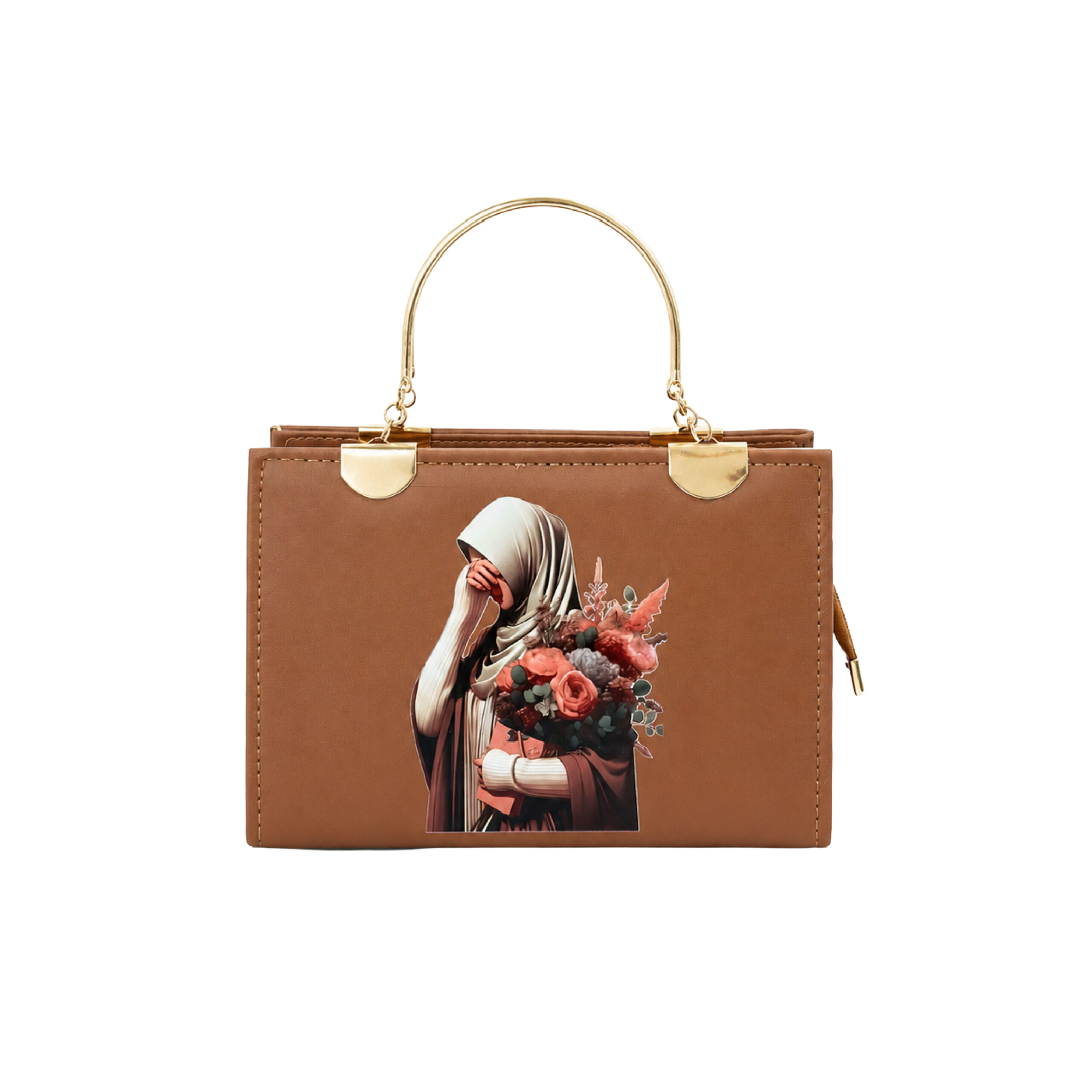 Floral Grace Structured Handbag